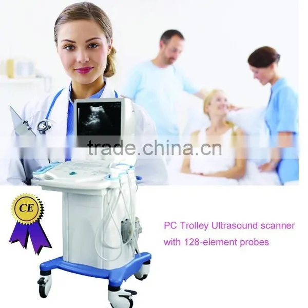 CE Approved PC Full Digital Trolley Ultrasound Scanner/ Ultrasound Machine With 3.5Mhz Multi-frequency Convex Probe RUS-9000C photo-2