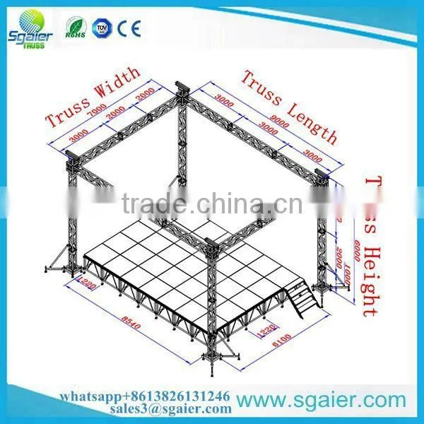 2017 Sgaier Factory Price Roof Truss 4 Pillar 12m x 10m for Sale Arch Trusses photo-2