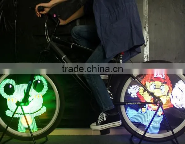 YQ8003 DIY Programmable Bicycle Spoke Bike Wheel LED Light Double Sided Screen Display Image Waterproof For 26 Inches Bicycle photo-5