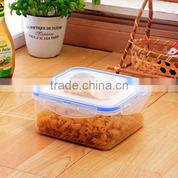 Clear Square Plastic Microwave Food Storage Container With Lock Lid photo-4