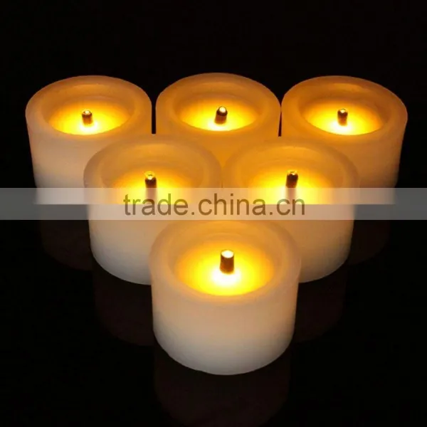 Battery-powered Flameless LED Tealight Candles - White Bright Battery Operated Candles-Timer and Remote -Real Wax Mini Votive photo-6