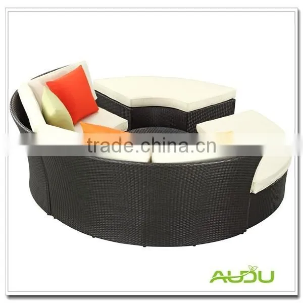 Audu Garden Furniture Sets Wicker Round Sun Bed,Round Daybed photo-4