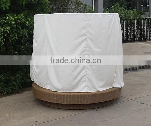Fancy Contemporary Theme Hotel Wicker Round Beds photo-2
