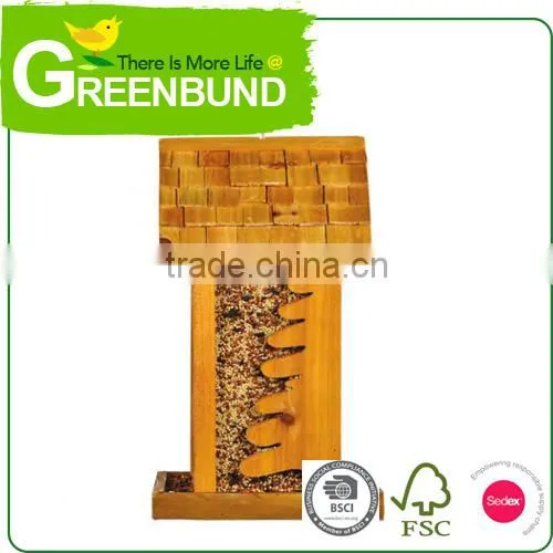 Wood Carved Bird House Wooden Decorative Cage Wild Bird Care photo-3