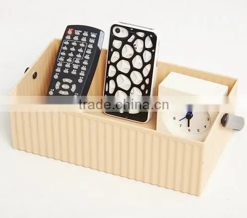 Cy268 Decorative Plastic Home Office Storage Boxes Desktop Basket Organizer Handle Bathroom Kitchen Home Office Tidy Box photo-3