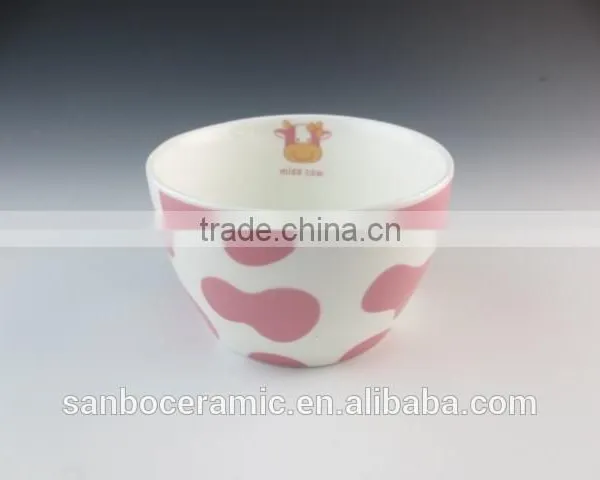 Porcelain Children's Dinnerware Set With Pink Pritning, Dinner Set for 6 People photo-3