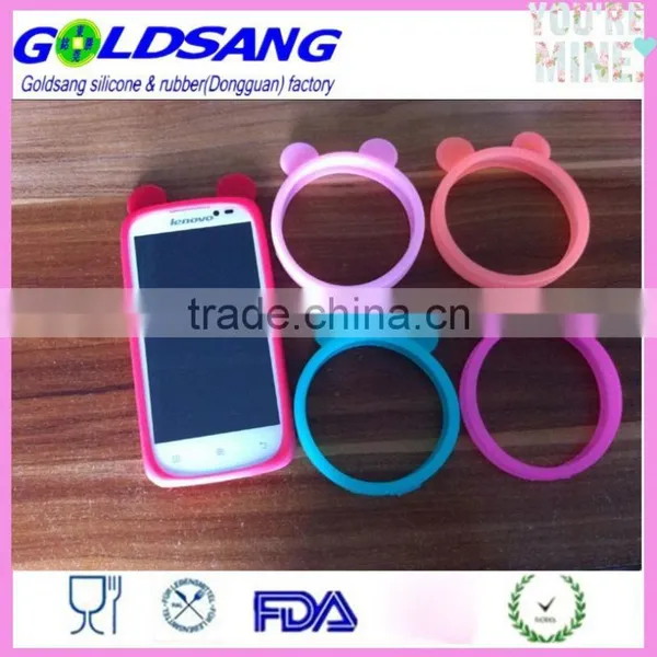 Universal Silicone Ring Frame Rabbit Ear Cell Phone Case photo-3