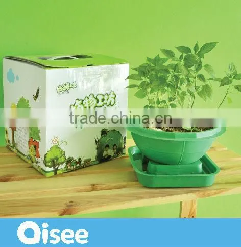 Plastic Hydroponic Green Plants Pot Smart Mini Garden -green Globe