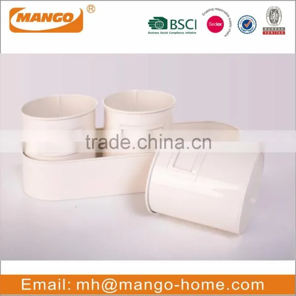 Cream Color Metal Square Balcony Flower Pot photo-2