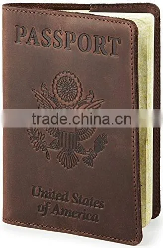 Genuine Leather Tianhooo Leather Passport Cover & Holder for Men Women Passport Case photo-3