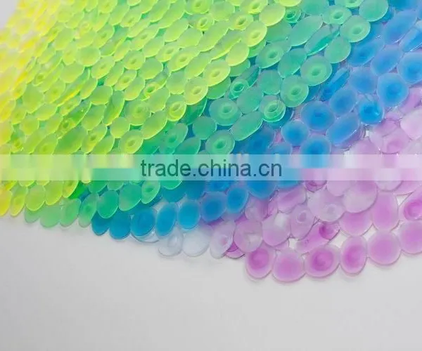 Fashion Wood Grain Oval Pvc Bath Mat photo-6