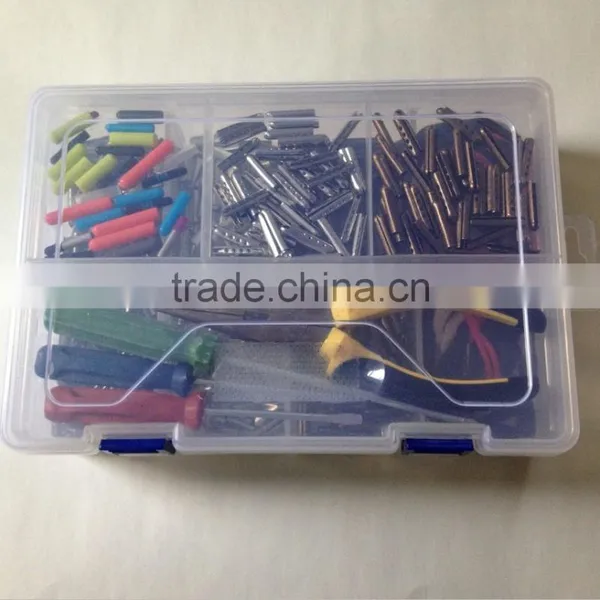 2-layer Plastic Adjustable Compartments Metal Aglet Tool Bin Storage Box