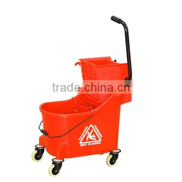 Heavy Delux Public-use Plastic Mop Wringer Bucket With Wheel 33L photo-4