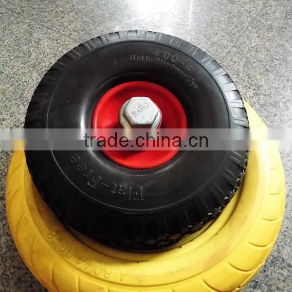 Flat Free Tire 4.00-4/pu Wheel photo-2