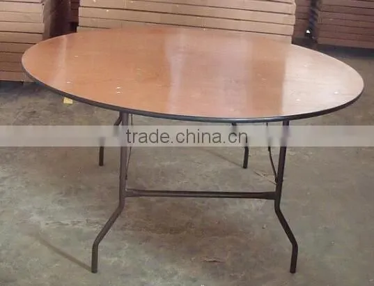 Used Plywood Banquet Round Folding Tables For Sale photo-2