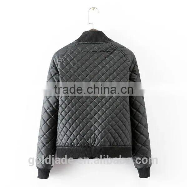 Custom Design Women Nylon Winter Bomber Jacket Custom Logo Quilted Bomber Jacket For Women photo-3