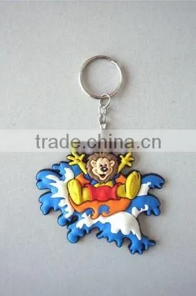 2015 Hot Sale 3D Pvc Key Ring Pendant