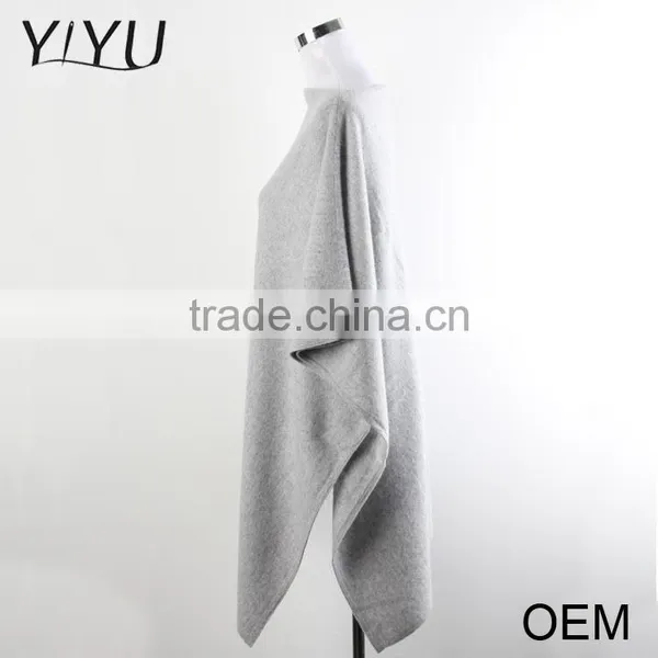 New Design Winter Round Neck Ladies Pullover Sweater Wholesale Knitted Cashmere Poncho photo-2