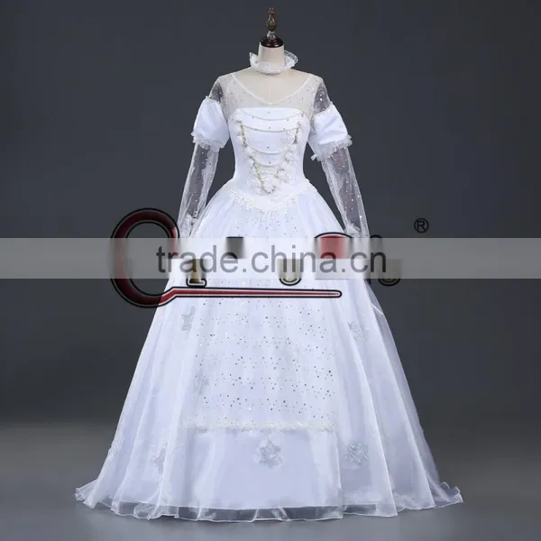 Tim Burton's Alice In Wonderland White Queen Dress Costume