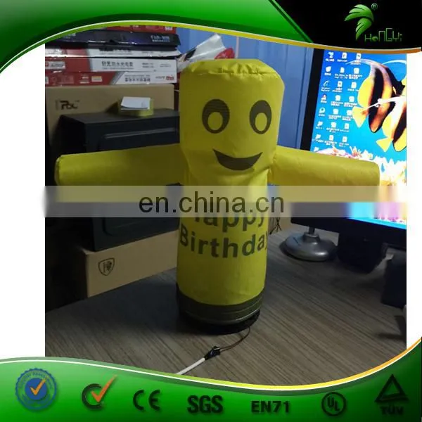 2016 Popular Cheap Samll Indoor Inflatable Air Dancer, Yellow Custom Logo Printing Mini Tube Man photo-4
