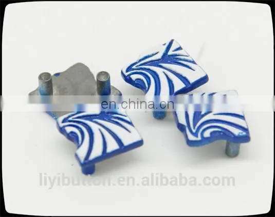 Wholesale Custom Metal Button in Garment, Circle Painted Clothing Label photo-3