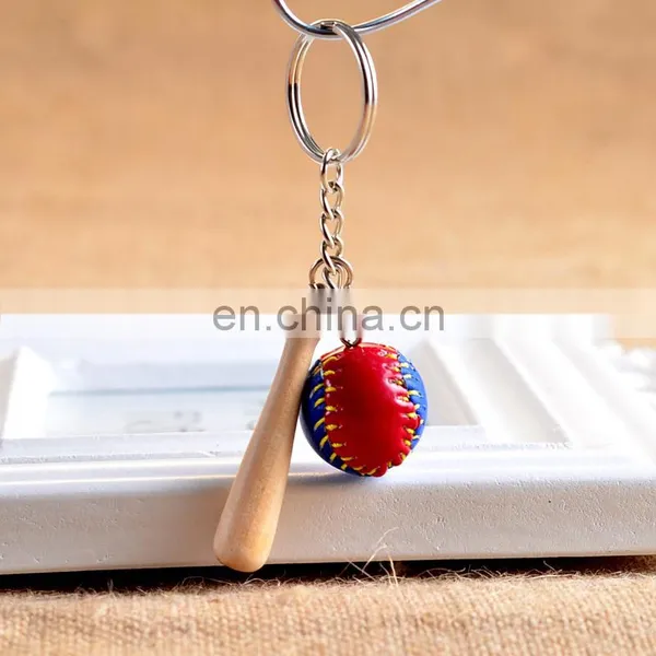 Custom Key Holder Ball Baseball Key Chain Keyring 3d Mini Baseball Keychain for Sport Professional Gifts photo-4
