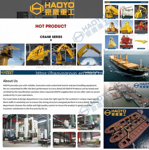 ABS/NK/BV/CCS Certified Knuckle Boom Hydraulic Marine Crane photo-2
