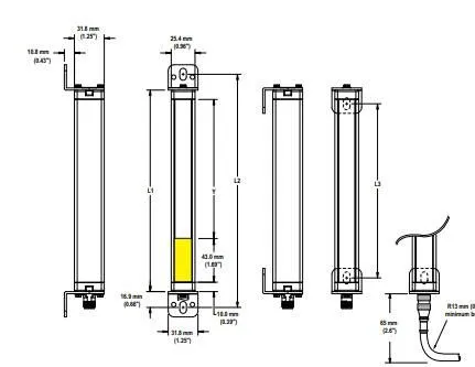 Легкие завесы безопасности Banner LS2TP30-900Q88