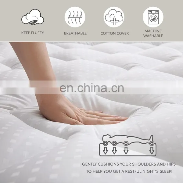 Premium Healthy Smooth Waterproof 500GSM Thicker Bed Bug Hotel Topper Mattress Pads photo-3