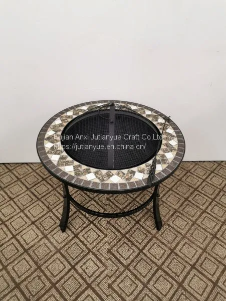 Outdoor Metal Brazier Square Table Firepit Garden Patio Heater/BBQ/Ice Pit With Waterproof Cover (Fire Pit & Grill) photo-4