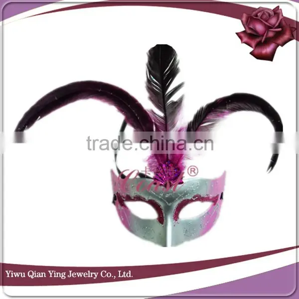 Cheap Christmas Feather Decorative Party Eye Mask for Sale photo-4