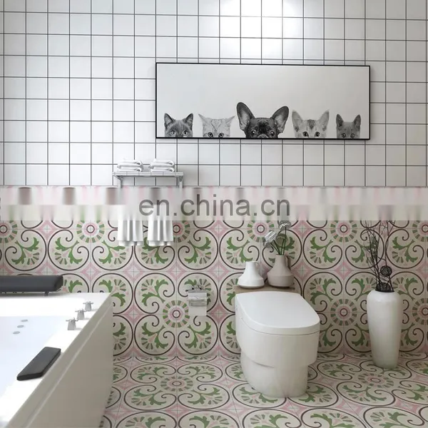 Pink Kitchen Bathroom Balcony Non-slip Wear-resistant Parquet Floor Tiles photo-3