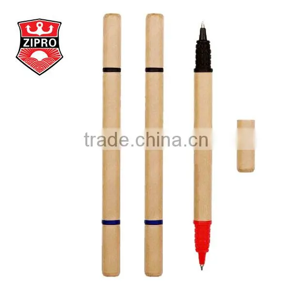 Two Side Ballpoint Pen Wooden Color Pen Written Kraft Pen Kids Drawing Pen