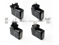 Travelling Magnetic 4 USB UK Europe US UA Folding Plug USB Charger photo-2