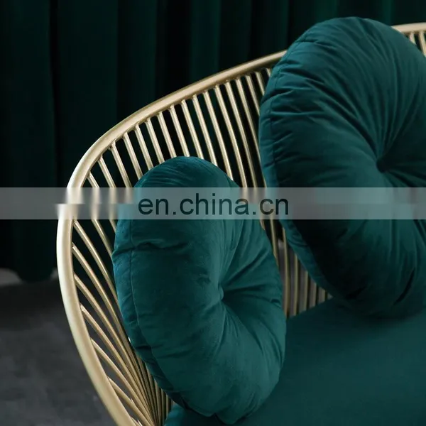 Simple Modern Iron Sofa Chair Milk Tea Shop Double Creative Leisure Sofa Chair Velvet Leisure Chair photo-4