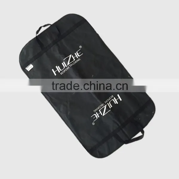 Wholesale Zip Lock Black Non Woven Travel Suit Wedding Dress Cloth Custom Foldable Suit Garment Bag photo-3