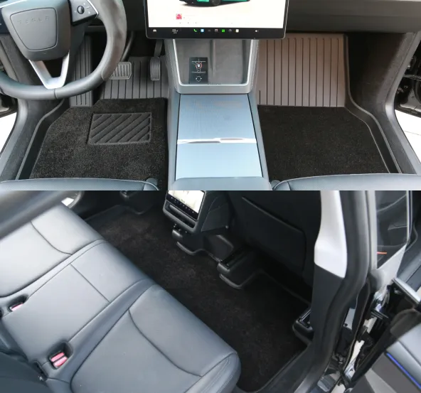 Professional Mold-Injection Floor Mats for Tesla Model Y Juniper With Double-Layer Snap Design & Carpet Lining - DZ25022102 photo-2