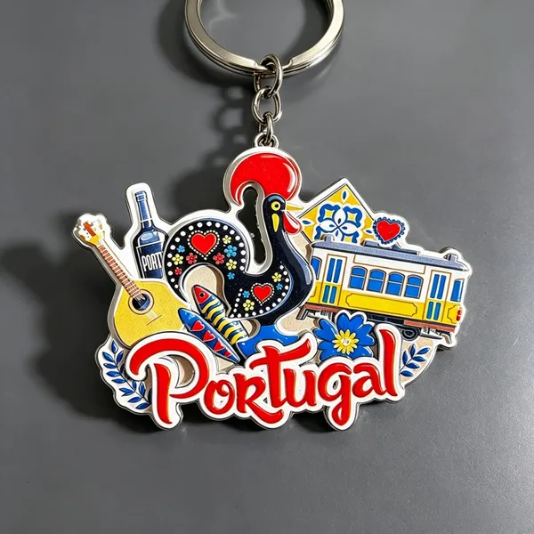 Custom Resin Enamel Fridge Magnet Country Tourist Souvenir Metal Badge Keychain Custom Travel Gift