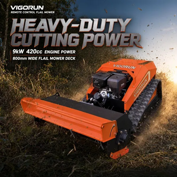 Post Mower Lawn Mower Forestry Mulcher Self-propelled Brush Cutter With Farming 12HP 40° Tracked RC Gasoline Commercial