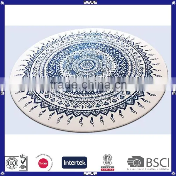 Customized Print Natural Rubber Round Yoga Mat photo-2