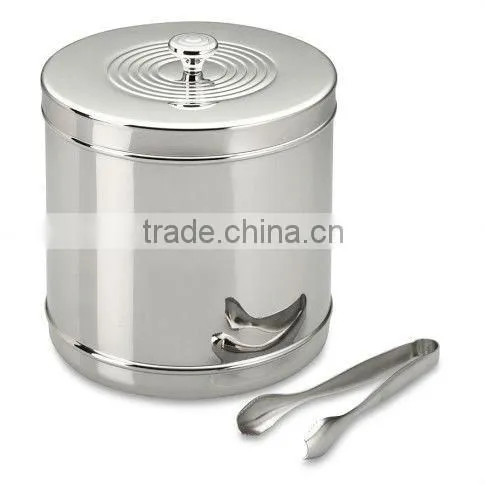 Stainless Steel Ice Bucket With Tong