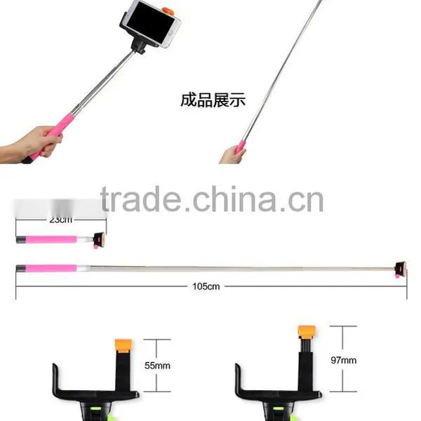 Colorful Wireless Monopod Bluetooth Selfie Stick With Bluetooth Remote Shutter&smartphone Selfie Stick photo-2