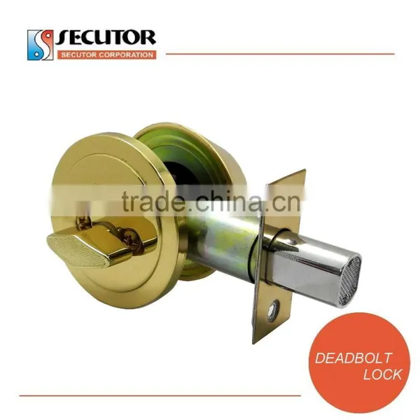 Full Brass Key Deadbolt Lock for Door Bedroom photo-3