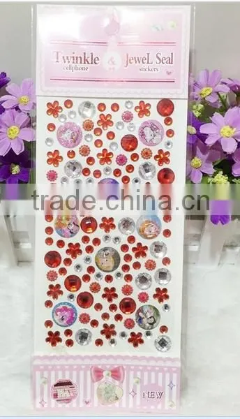 Wholesales Cute Acrylic Crystal Decoration Rhinestone Sticker photo-3