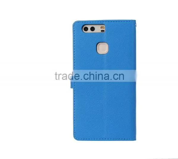 Original With Card Slot MMT Litchi Grain Wallet Leather Flip Case for Huawei P9 Plus Photo Frame Holder Leather PU Case photo-5