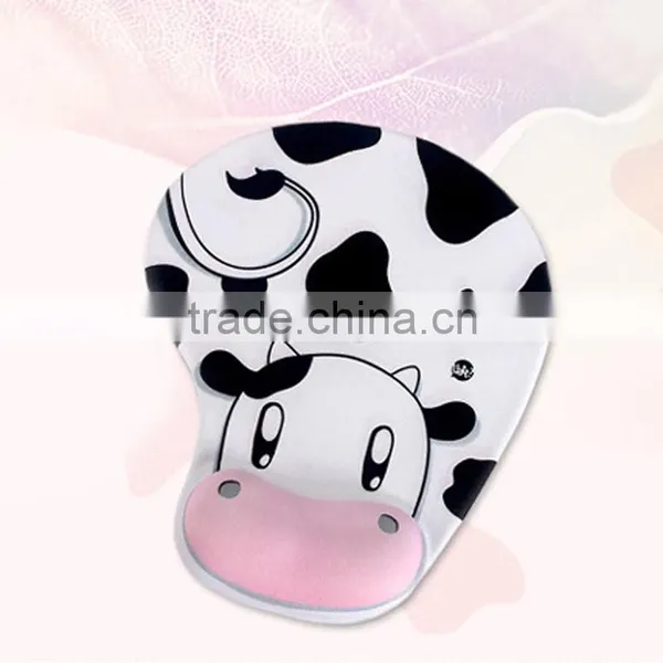 Cartoon Practical Lovely Animal Skid Resistance Memory Foam Comfort Wrist Rest Support Mouse Pad Mice Mat Dairy Cow Cattle Monke photo-5
