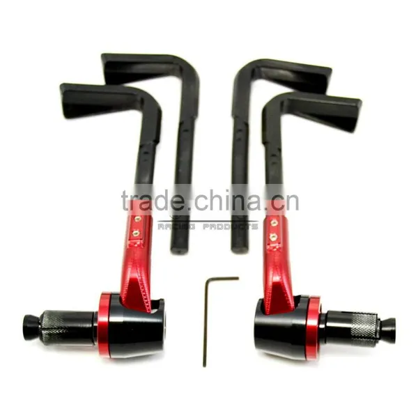 BJ-LG-003 Bent Style Universal Red 7/8" 22mm CNC Motorcycle Brake Lever Guard photo-2
