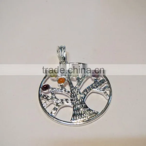 Tree of Life Chakra Gemstone Pendant photo-2