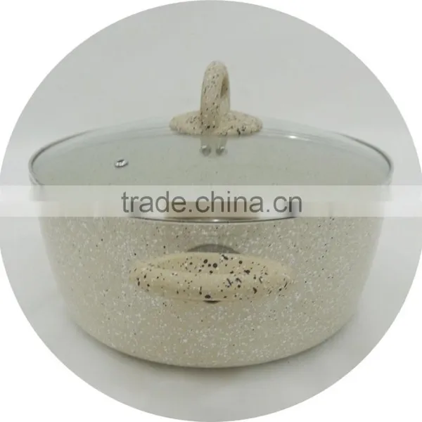 5.5L Ceramic Pot Induction Bottom Forged Aluminum Stock Pot photo-2