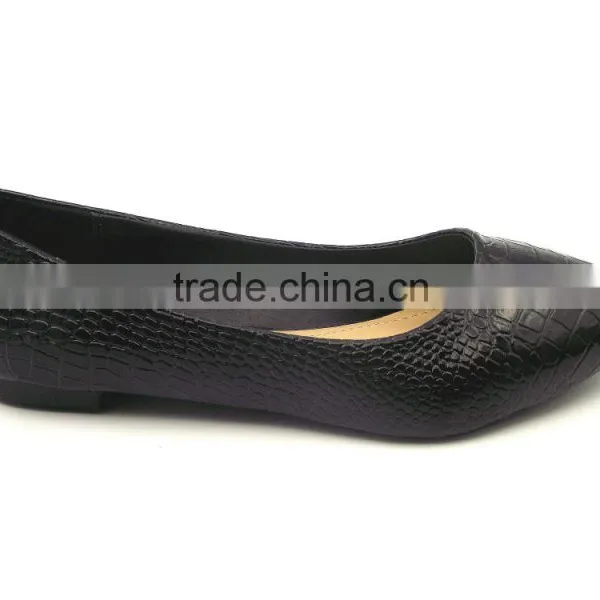 2016 Wholesale Factory Price Special Leather Stone Pattern Women Flat Shoes in Stock photo-2